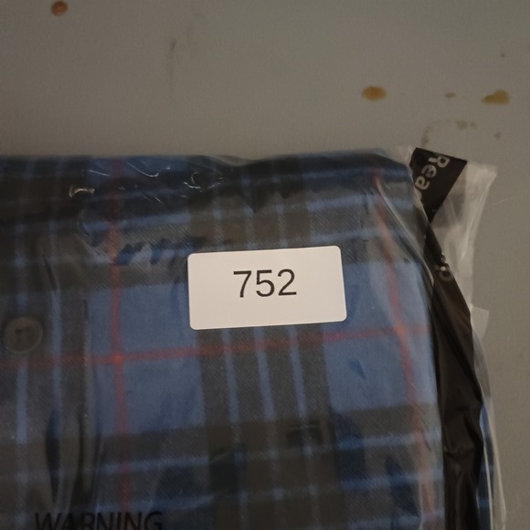 NWT LL Bean Scotch Plaid Flannel Morgan Mens XXL Slim Fit Blue Outdoors - Picture 8 of 8